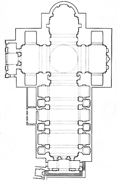 plan de la Basilique Sant'Andrea